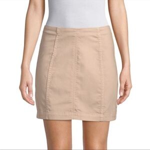 Free People Khaki Denim Skirt